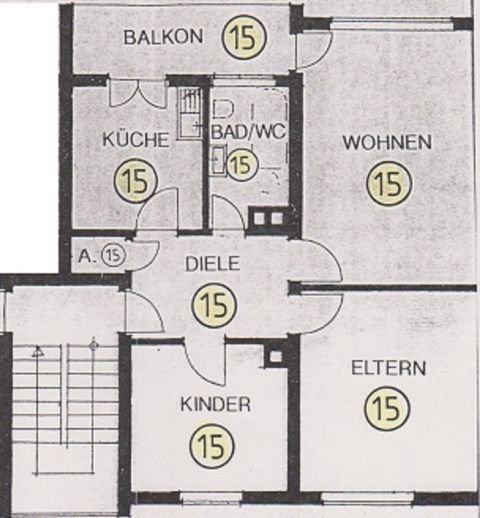 Eppelheim 3-Zimmer-Mietwohnung mit Balkon