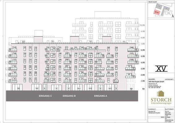 Baufeld XV Nordausrichtung