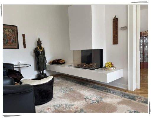 Wohnzimmer mit Gaskamin