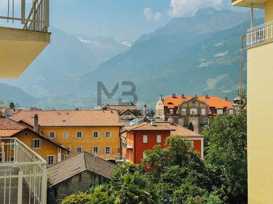 Blick vom Balkon Richtung Westen/Vinschgau  - vista dal balcone verso Val Venosta/ovest