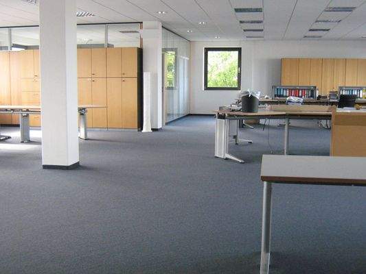 Blick in das Großraumbüro 