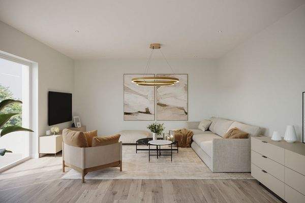 Wohnbereich mit Zugang zur Dachterrasse und tollem Blick