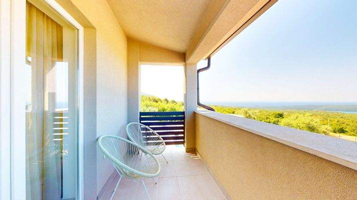 Balkon mit Meerblick - Haus oben