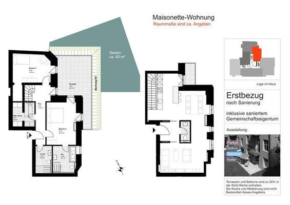 Grundriss Maisonette WE 1013