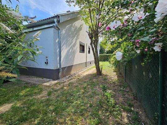 Vorgarten Ansicht auf Haus