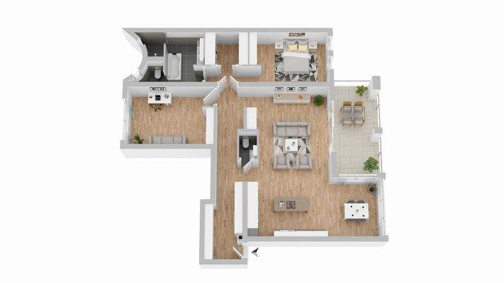 illustrierter Grundriss