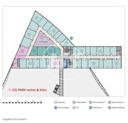  Grundriss 1. Obergeschoss PARK rechts links Büro