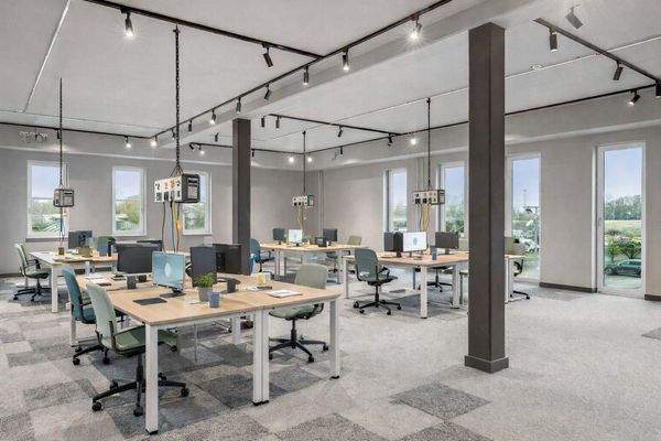 Arbeitsbereich mit Möblierung (KI)