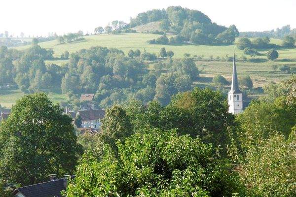 mit Blick ins Grüne.
