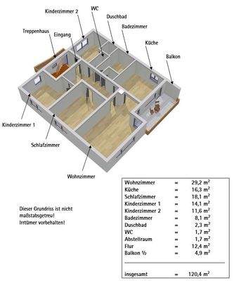 Grundriss und Wohnfläche