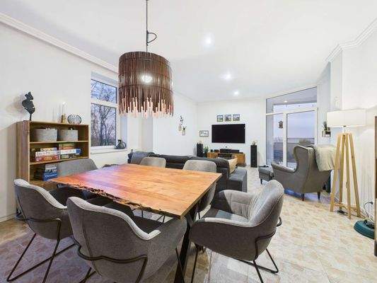 Essbereich im Wohnzimmer