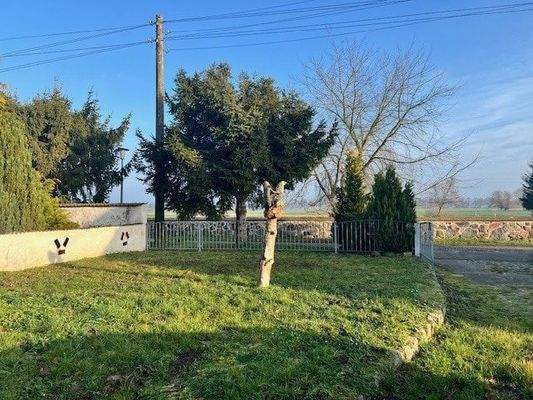 Grünfläche am Giebel