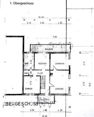 1. OG Grundriss vom Wohnhaus