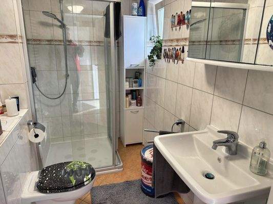 Tageslichtbad mit bodennaher Dusche