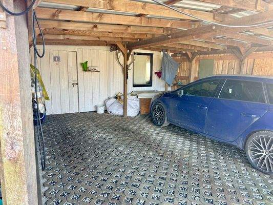 Doppelcarport mit anschließender Werkstatt