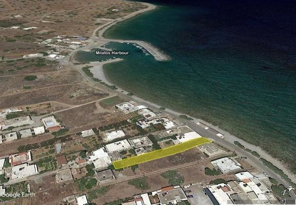 Grundstück direkt am Meer, 591 m², in Milatos Beach, Kreta