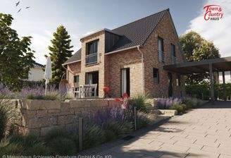 Ansicht Garten Verblendfassade