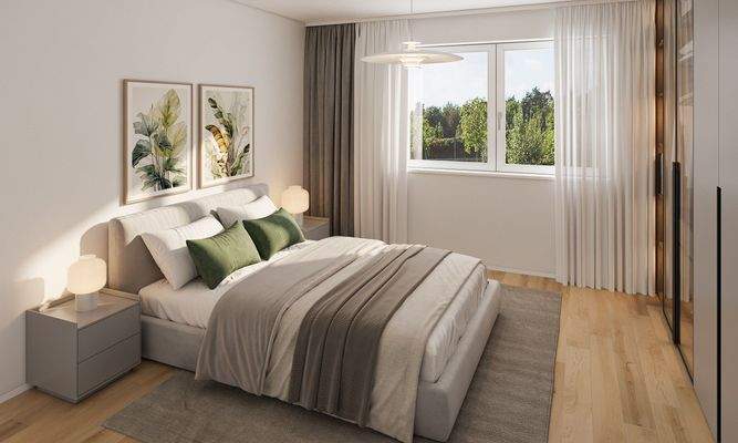 Visualisierung Schlafzimmer (OG)