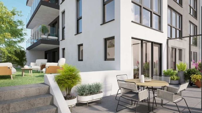 Neubau Gartenwohnung in der Stadt zum Gestalten