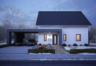 Straßenansicht im Winter