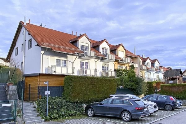 Blick auf die Wohnanlage