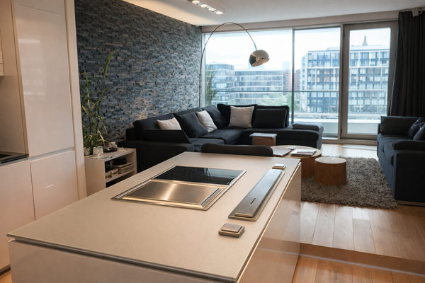 Wohnbereich mit Einbauküche