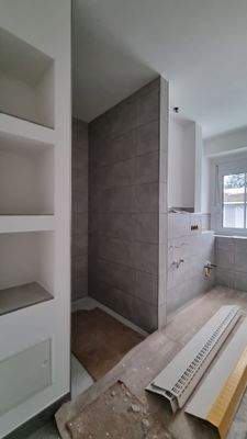 Bad während der Bauphase