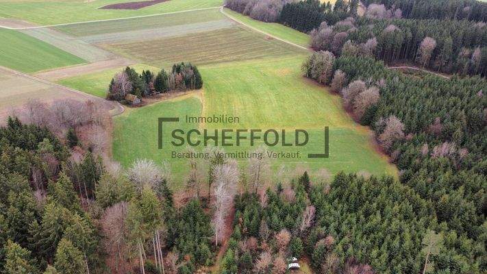 Wiesen Luftbildaufnahme