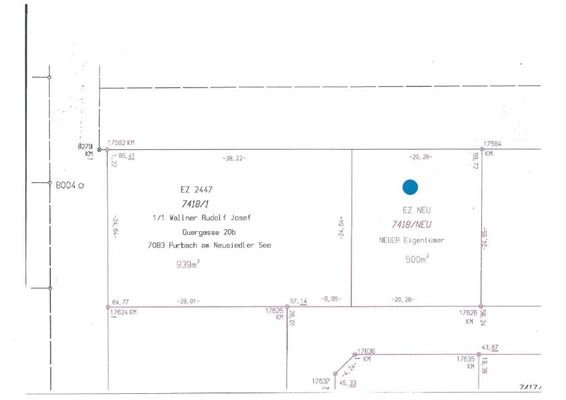 Neues Grundstück mit 500 m²