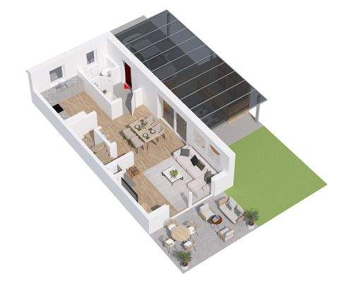 Erdgeschoss mit Außenanlagen