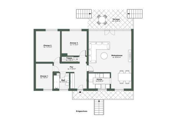 Optimierter Grundriss - EG 