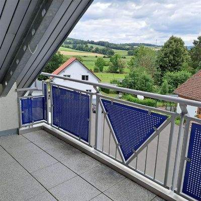 Aussicht vom Balkon im Dachgeschoss