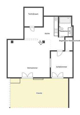 Grundriss mittlere Wohnung