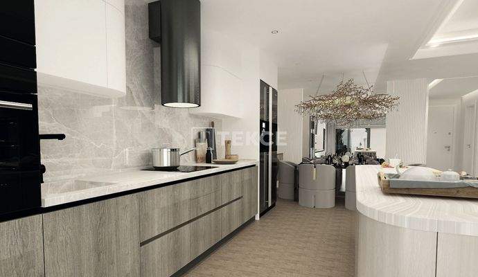 New Villas in a Complex with Rich Amenities in İzmir Karşıyaka