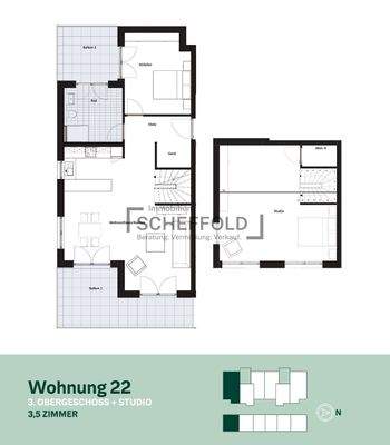 Grundriss Wohnung Nr. 22