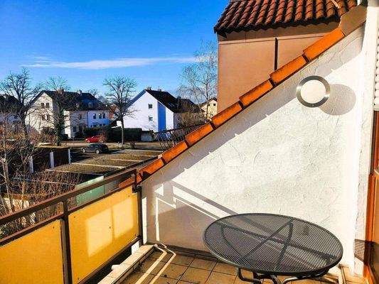 Blick vom Balkon Schlafzimmer