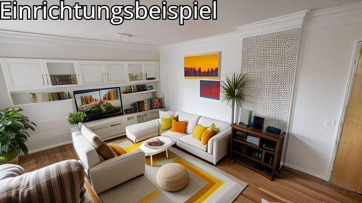 Einrichtungsbeispiel für das Wohnzimmer im EG