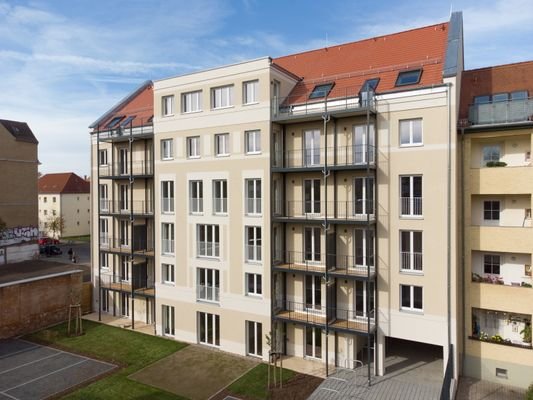 Ansicht Balkone Vorderhaus