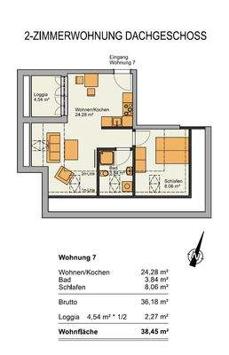 Grundriss Wohnung 7