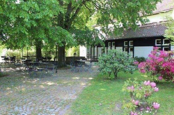 Blick zum Biergarten