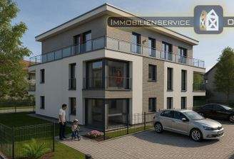 Ansicht Norden mit Parkflächen