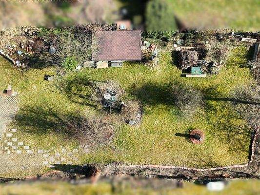 Blick auf Grundstück