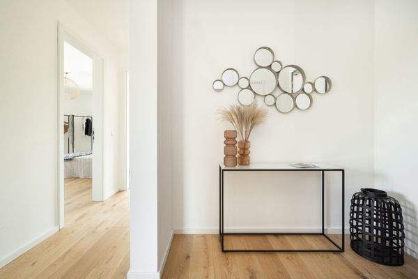 parktischer Garderobenbereich