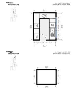 Grundriss OG  Arbeitszimmer / Badezimmer