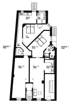 Haus 41 Grundrsiss EG Whg 1 u. 2