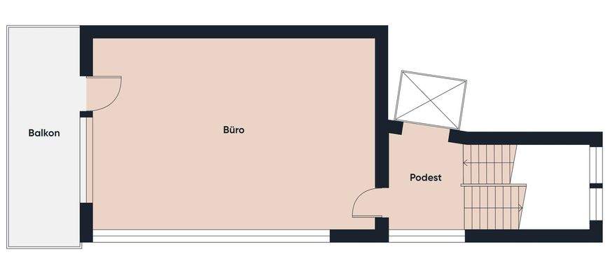 Grundrissplan ohne Maßstab Büro 2.OG 
