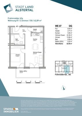 Grundriss Wohnung 62a.7