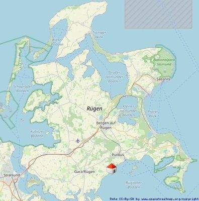 Lage auf der Insel Rügen