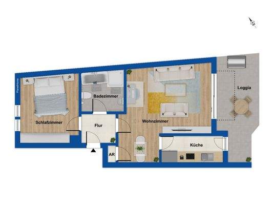 Grundriss Erdgeschosswohnung