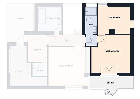 Grundriss ohne Maßstab | Top 2